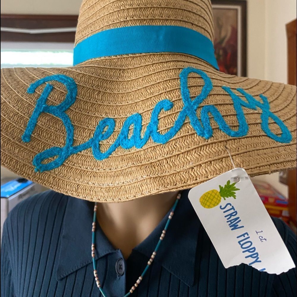 NWT Summer Straw Floppy Hat